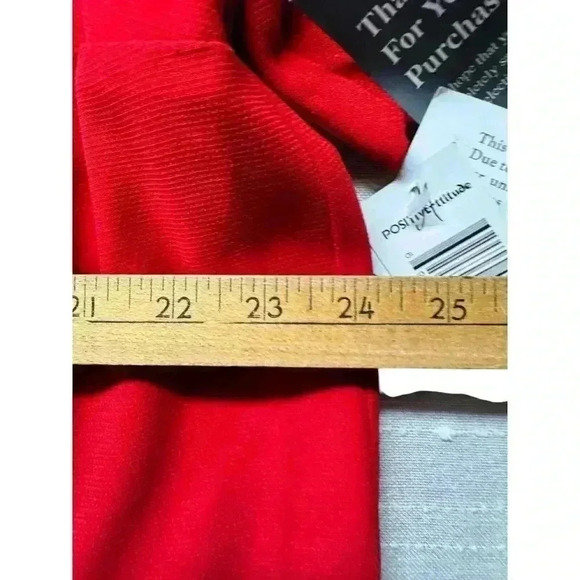 Positive Attitude Women's Petite Red Dress Size 20 Vtg Y2K 90's NWT Button‎ Down - Picture 5 of 6